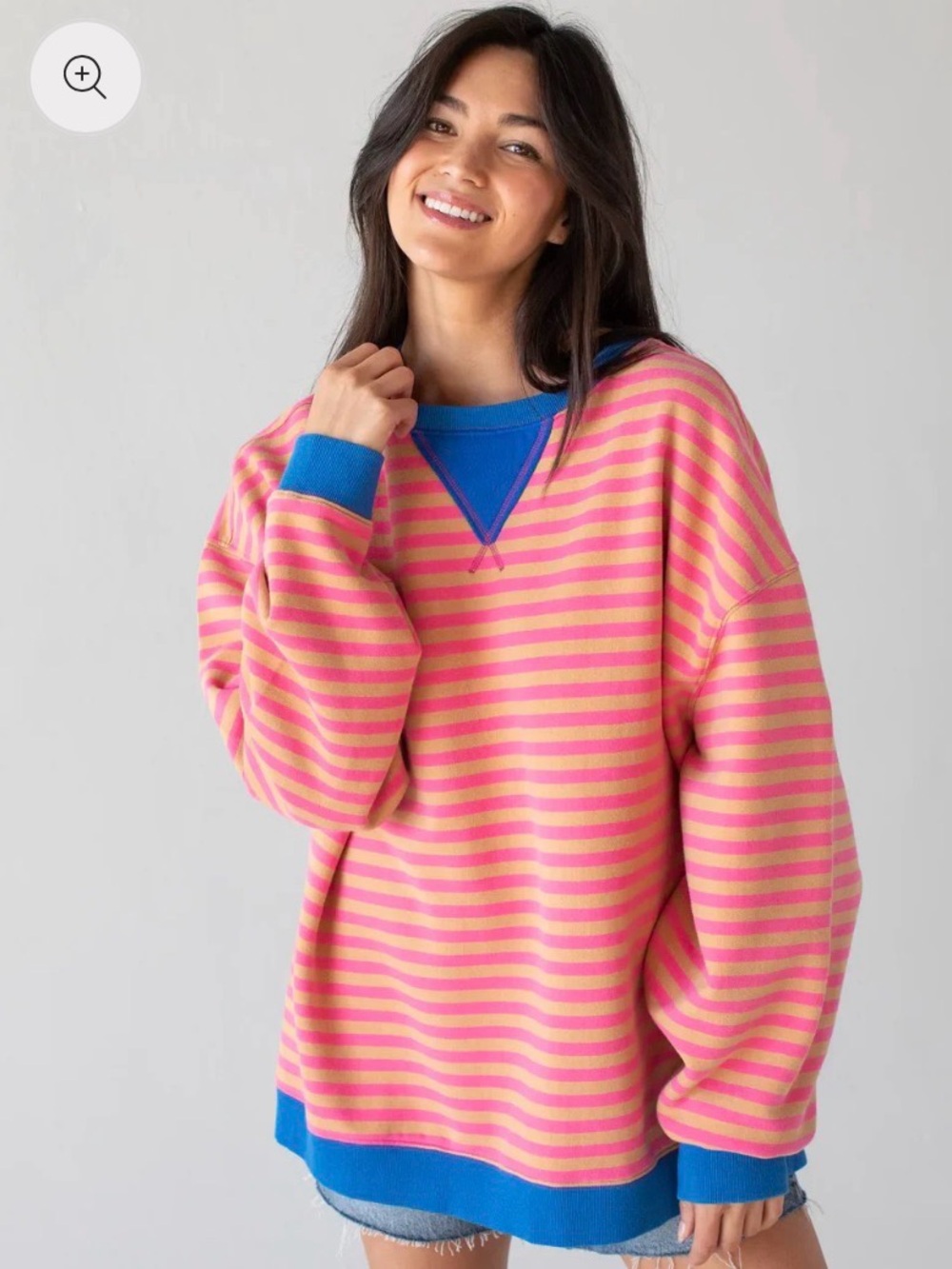 Natural Life Crewneck Sweatshirt Pink & green- Size S/M